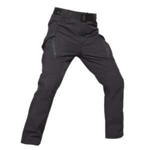Tactical Pants Outdoor Assault Pants City Army Fan Pants Shark Skin Soft Shell Pants – Black, M
