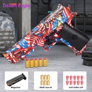 Automatic Breech Toy Gun Puzzle Toy – 2 Graffiti Red, As Shown In The Figure