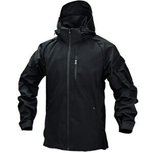 Outdoor Strong Attack Second Generation Military Trench Coat – Black, XL