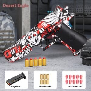 Automatic Breech Toy Gun Puzzle Toy – Graffiti White, As Shown In The Figure