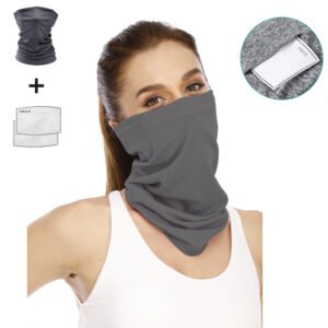 Riding mask riding mask magic scarf sports mask ice silk mask fishing sunscreen mesh mask – Grey