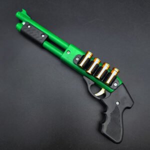 Mini Spray 8 Continuous Hair Plastic Alloy Rubber Band Gun – Full Plastic Green, Gun 500 Rubber Band 8 Target