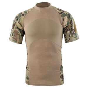 Three-Generation Tactical Frog Suit New Short-Sleeved Cotton Moisture-Wicking Outdoor Camouflage T-Shirt – Jungle Camou, L
