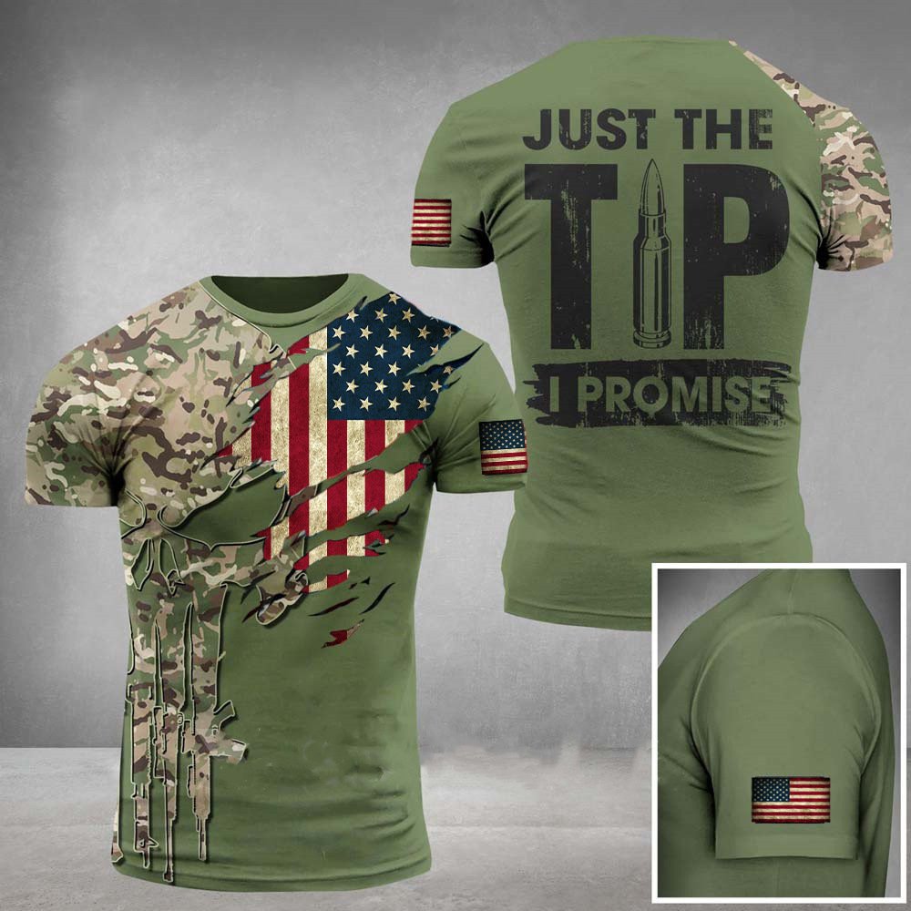Military Printed 3dT-Shirt Street Style Short Sleeve Men's Top - Image 4