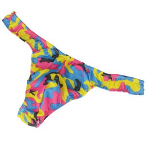 Bikini Pouch Thong Camo – Rose Red, One size