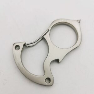 Stainless Steel Multifunctional Keychain Self Defense Tool – Silver