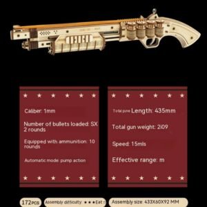 Submachine Gun Toy Simulation Wooden Assembled 3d 3d Puzzle Model Children’s Toy – LQ501 Shotgun