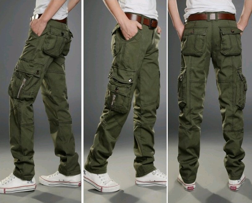 Men's multi-pocket overalls military pants casual trousers sports outdoor men's clothing - Image 3