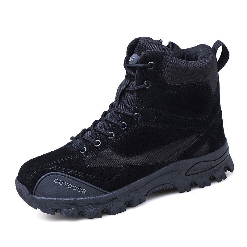 Men's Warm Snow Boots Cowhide Leather Military Shoes Men Waterproof Winter Boots - Image 7