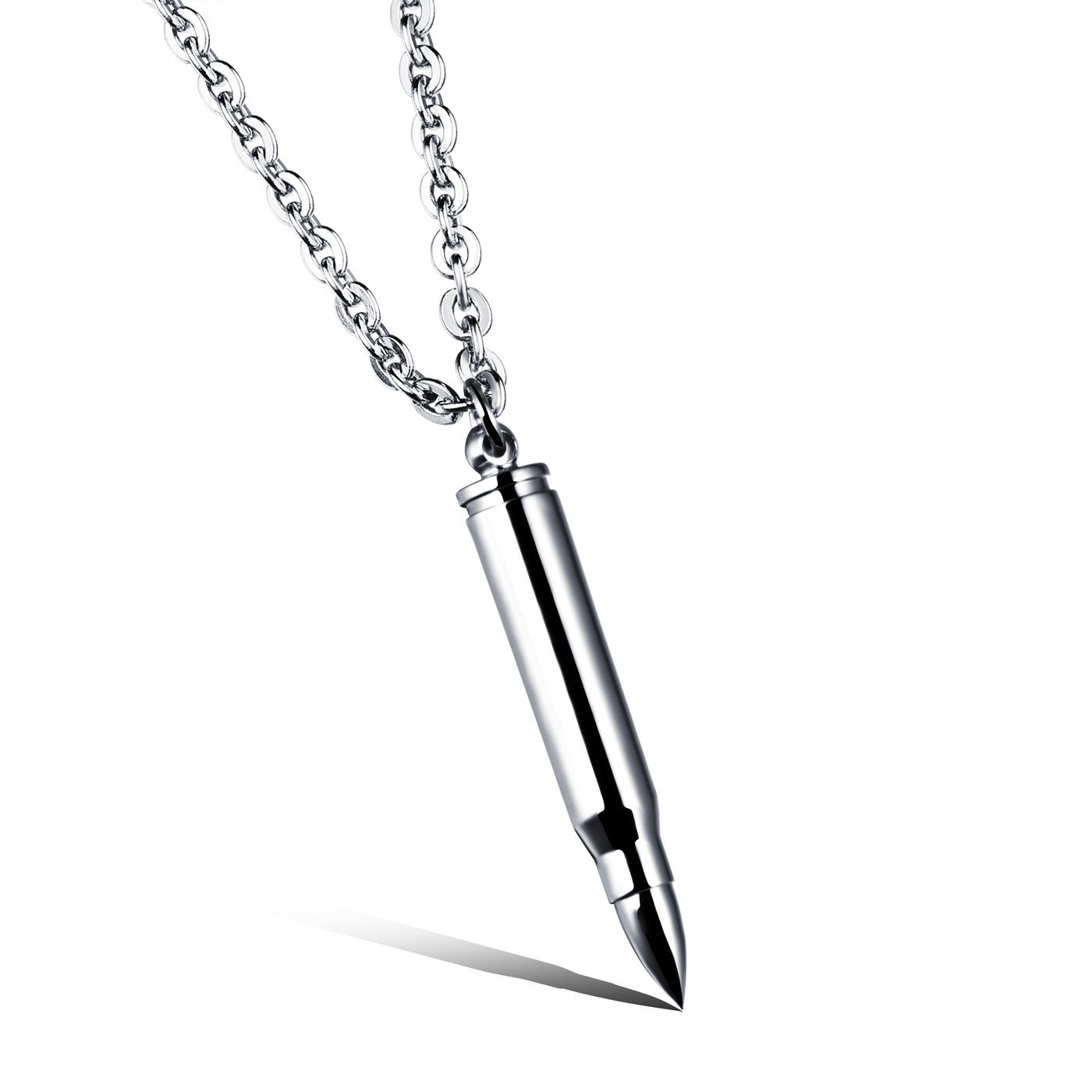 Personalized Hip Hop Bullet Stainless Steel Pendant Necklace - Image 7