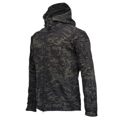 Men's Jacket Overalls Waterproof Fleece Camouflage Soft Shell Clothing Tactical Outdoor Keep Warm - Image 5