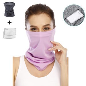 Riding mask riding mask magic scarf sports mask ice silk mask fishing sunscreen mesh mask – Purple