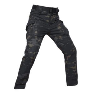 Tactical Pants Outdoor Assault Pants City Army Fan Pants Shark Skin Soft Shell Pants – Black beige, M