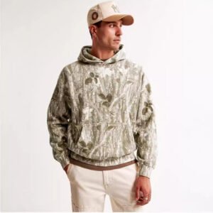 Maple Leaf Sweater Hoodie Casual Loose Long Sleeve Jacket – White, 6XL