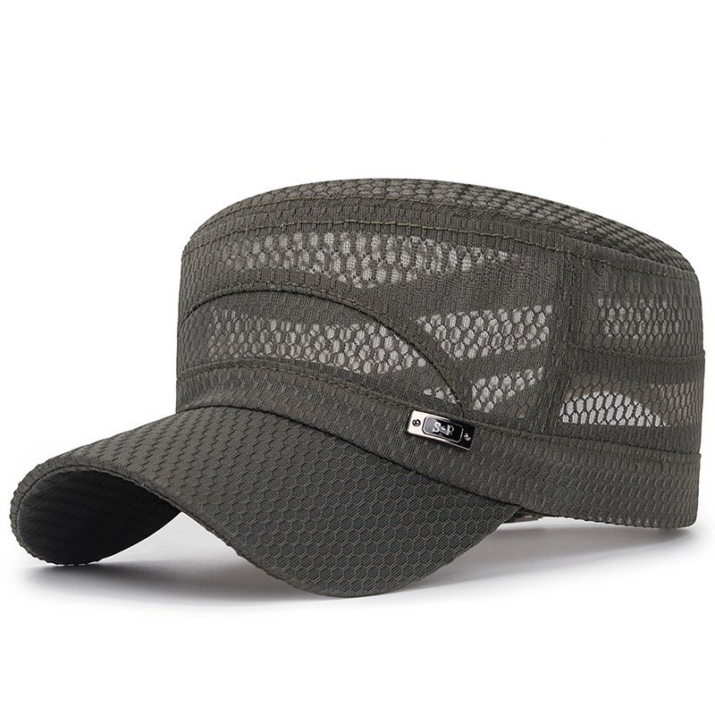 Full Mesh Flat Men's Casual Breathable Sun Visor Military Hat Sun Protection Hat - Image 5