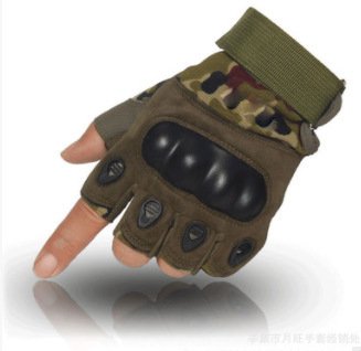 Military Fans Tactical Men's Outdoor Mountaineering Protective Wear-resistant Non-slip Fingerless Gloves - Image 8