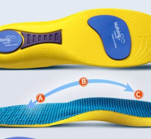 Sports Insole Summer Military Training Soft Bottom Shock-absorbing Men’s Sweat-absorbent Insole – Yellow, 41 42