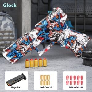 Automatic Breech Toy Gun Puzzle Toy – Graffiti Blue, As Shown In The Figure