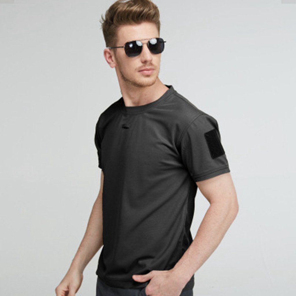 Loose Large Size Stretch Quick-drying Military Fan Training T-shirt - Image 3