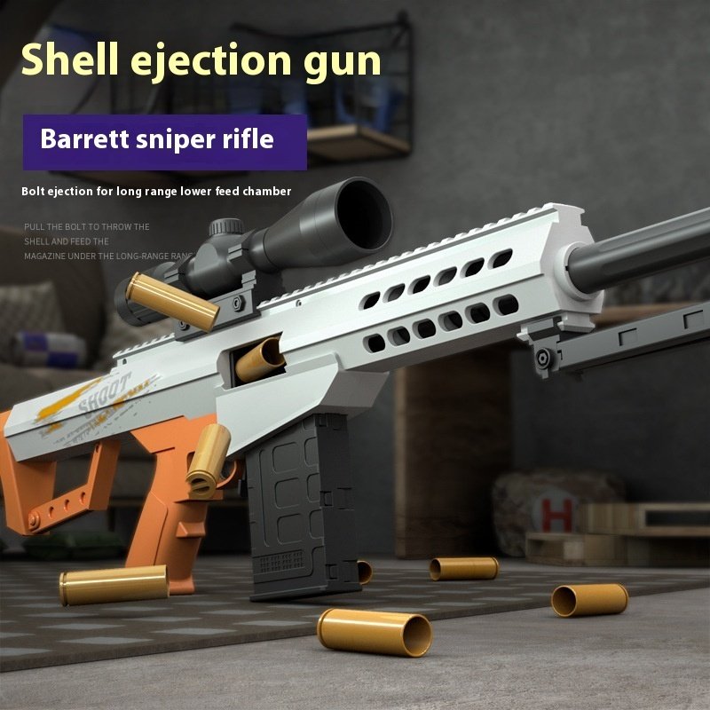 Throwing Shell Barrett Sniper Soft Bullet Gun Children's Toy