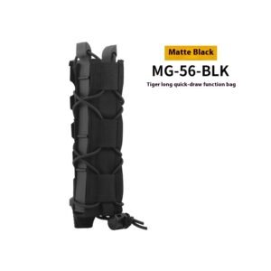 9MM Tiger-type Lengthened Single Connection Elastic Box Outdoor Storage Waist Bag – Black