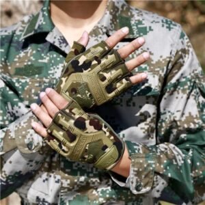SEAL Free Soldier Half Finger Gloves Outdoor Combat Training Non-slip – Seal camouflage, Onesize
