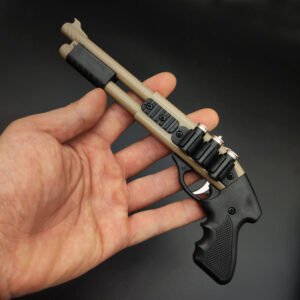 Mini Spray 8 Continuous Hair Plastic Alloy Rubber Band Gun – Strengthening Style Sand Color, Gun 50 Rubber Band