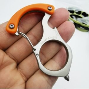 Stainless Steel Multifunctional Keychain Self Defense Tool – Orange