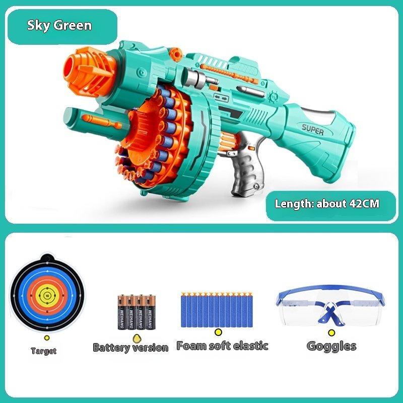 Children's Electric Continuous Hair Toy Gun Soft Bullet Gun Toy - Image 5