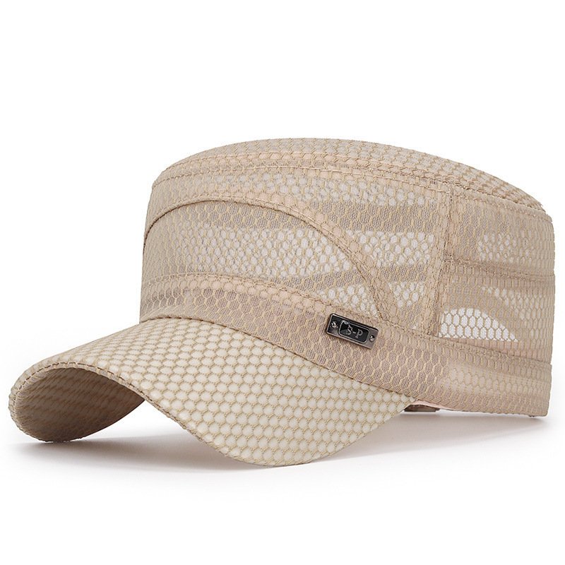 Full Mesh Flat Men's Casual Breathable Sun Visor Military Hat Sun Protection Hat - Image 6