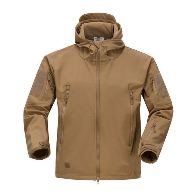 Tactical Men Soft Shell Jacket Military Hooded Coat - Image 4