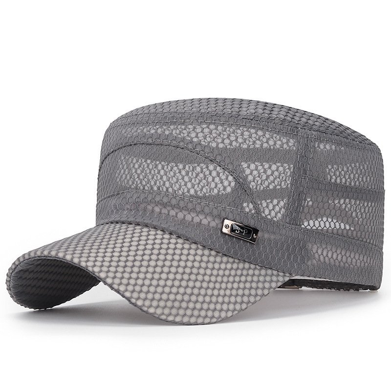 Full Mesh Flat Men's Casual Breathable Sun Visor Military Hat Sun Protection Hat - Image 4