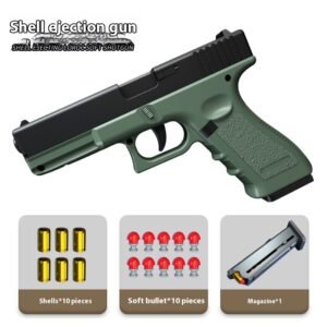 Automatic Breech Toy Gun Puzzle Toy – 2 Army Green, As Shown In The Figure