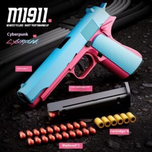 Automatic Breech Toy Gun Puzzle Toy – Pink Blue, As Shown In The Figure