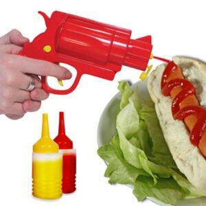 Creative Pistol Shape Seasoning Bottle Salad Dressing Jar
