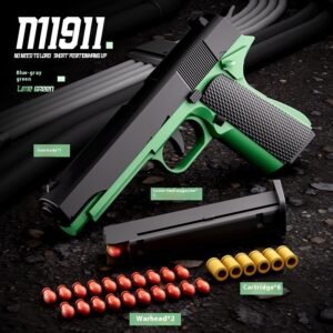 Automatic Breech Toy Gun Puzzle Toy – Army Green, As Shown In The Figure