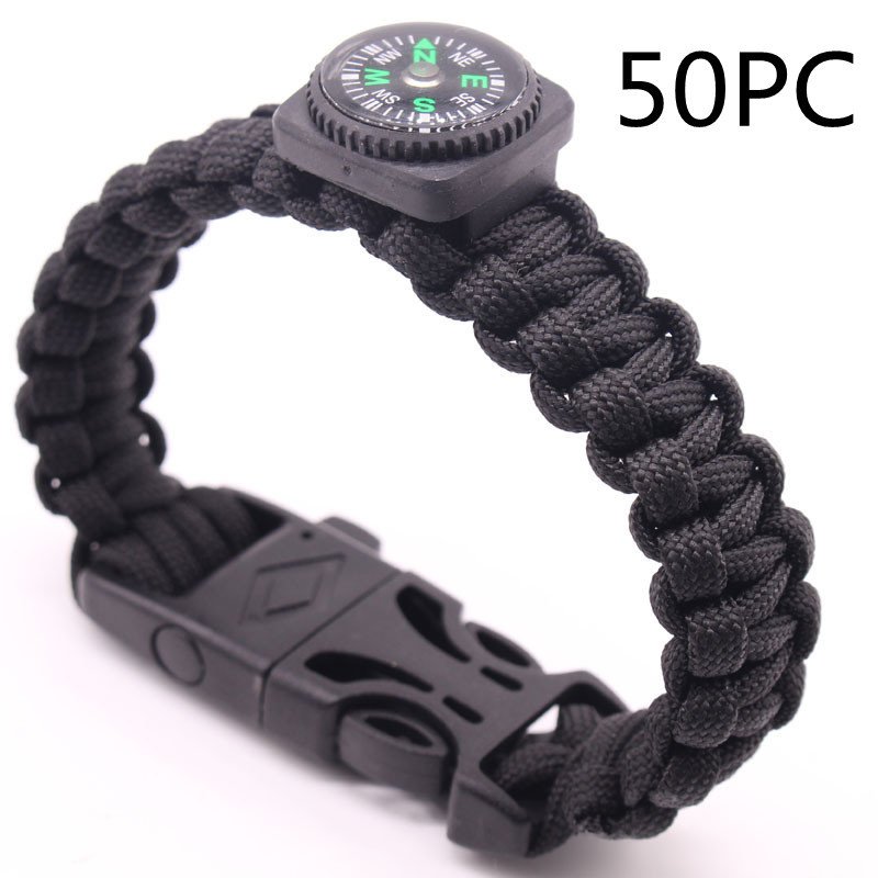Multifunctional Flintstone Compass Umbrella Cord Bracelet - Image 6