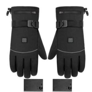 Winter Electric Heated Gloves Motorcycle Touch Screen Gloves – Battery box type A2, One size