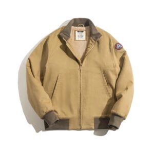 Tank Suit Cotton-padded Army Style Stand-collar Jacket Men – Khaki, 2XL