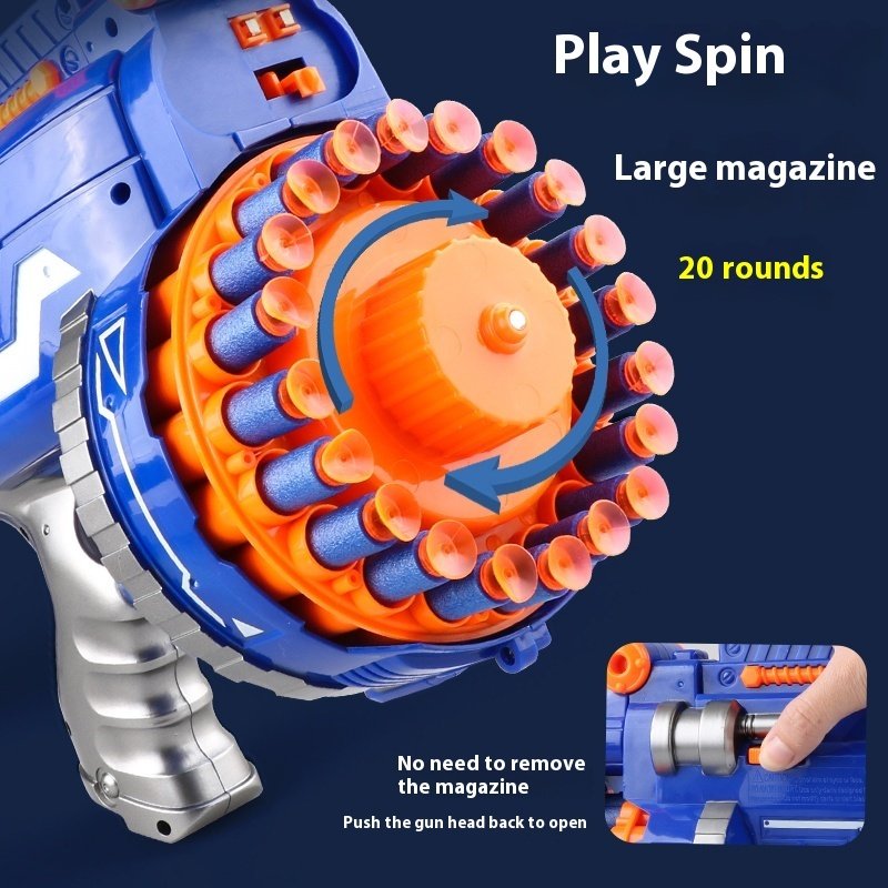 Children's Electric Continuous Hair Toy Gun Soft Bullet Gun Toy - Image 3