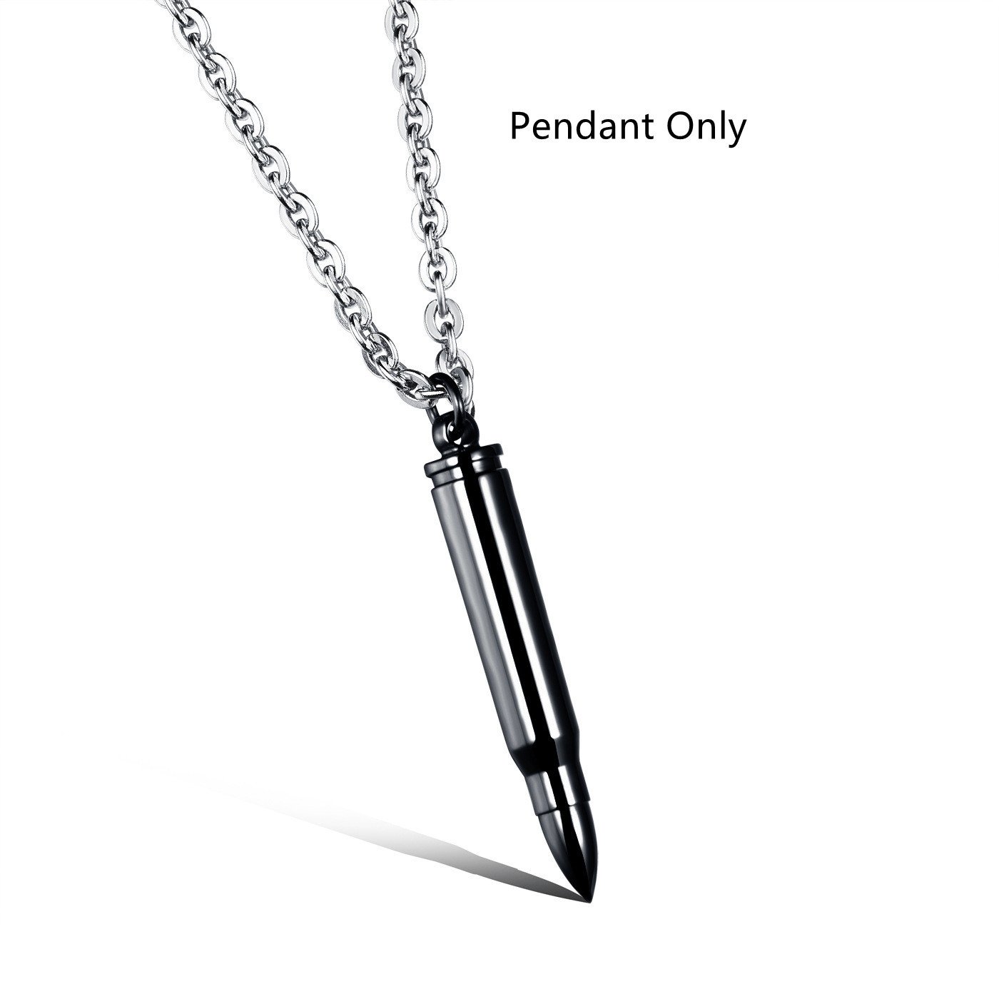 Personalized Hip Hop Bullet Stainless Steel Pendant Necklace - Image 4