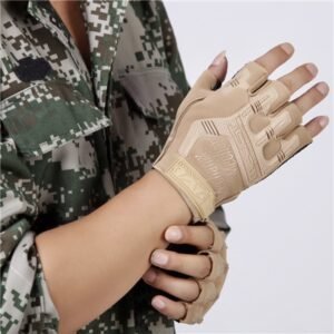 SEAL Free Soldier Half Finger Gloves Outdoor Combat Training Non-slip – Seal sand color, Onesize
